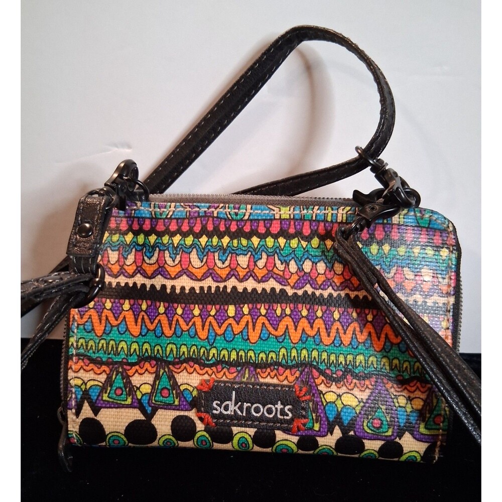 Sakroots Peace Colorful Crossbody Wallet Artist Circle GUC Fast Shipping